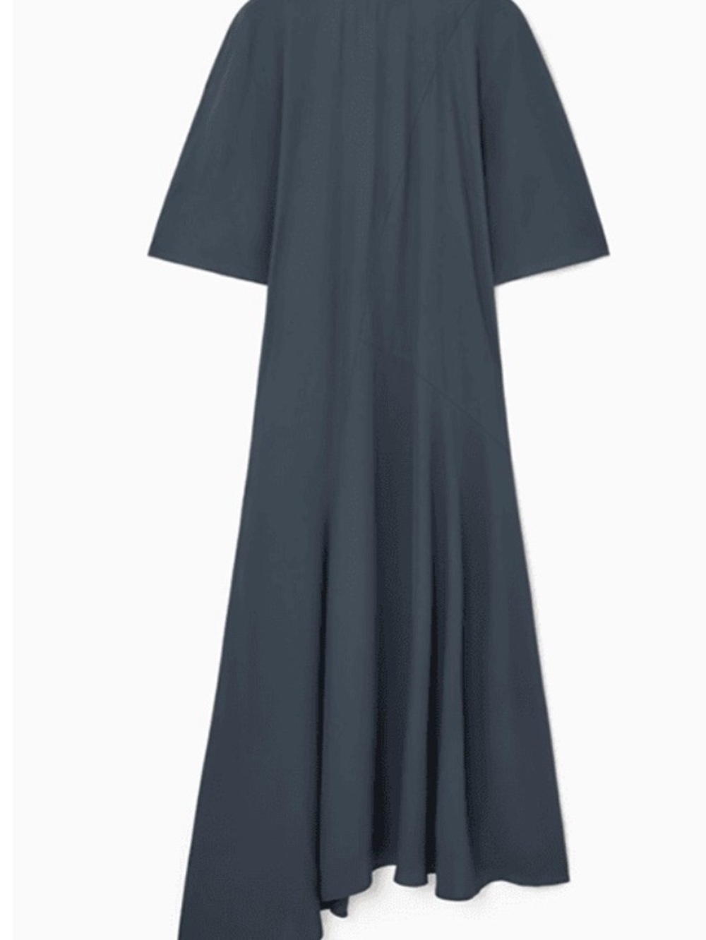 COS Slate Blue Asymmetrical Midi Dress